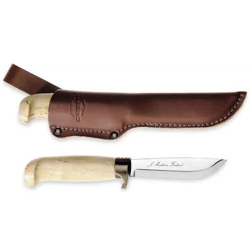 Marttiini Deluxe Skinner - 4.3" Stainless Steel Blade Curly Birch Handle