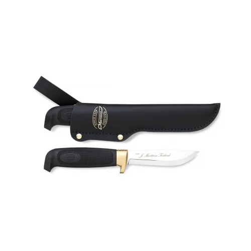 Marttiini Condor Skinner Knife - 4.3" Stainless Steel Blade with Black Rubber Handle