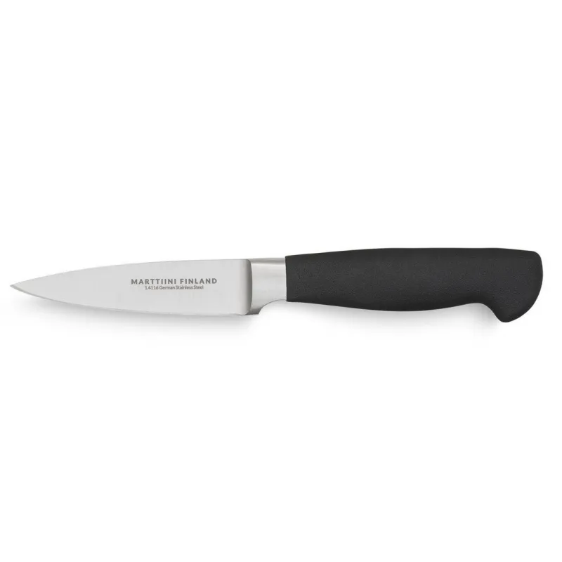 Marttiini Kide Vegetable Knife - 3.14" Stainless Steel Blade Black Rubber Handle Cyclaire Knives and Tools