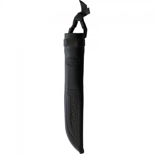 Marttiini Lynx Black Edition - 4.33" Carbon Blade, Black Birch Handle, Leather Sheath