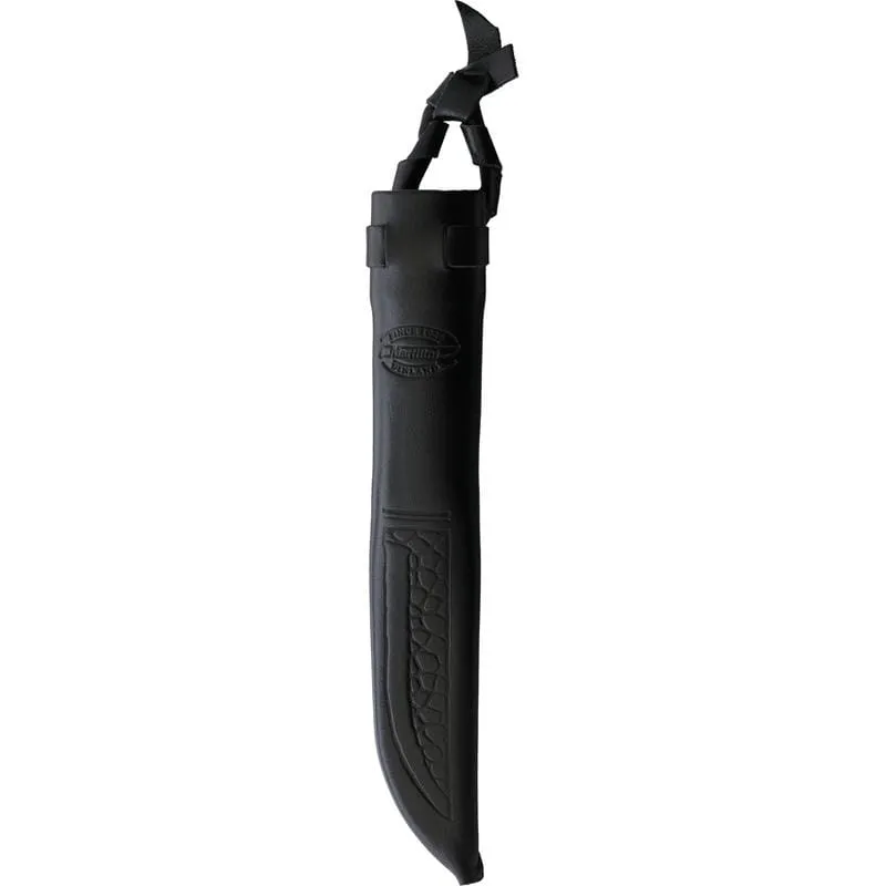 Marttiini Lynx Black Edition - 4.33" Carbon Blade, Black Birch Handle, Leather Sheath Cyclaire Knives and Tools