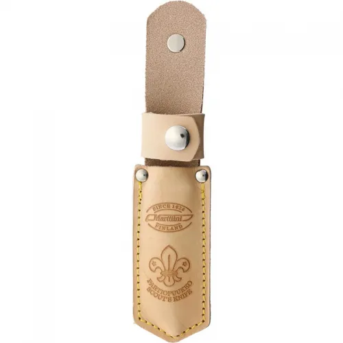 Marttiini Scout's Knife with Birch Handle and Leather Sheath