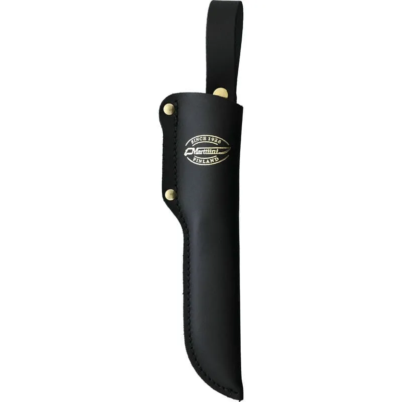 Marttiini Black Timberjack - 3.74" Carbon Blade Rubber Handle Leather Sheath Cyclaire Knives and Tools