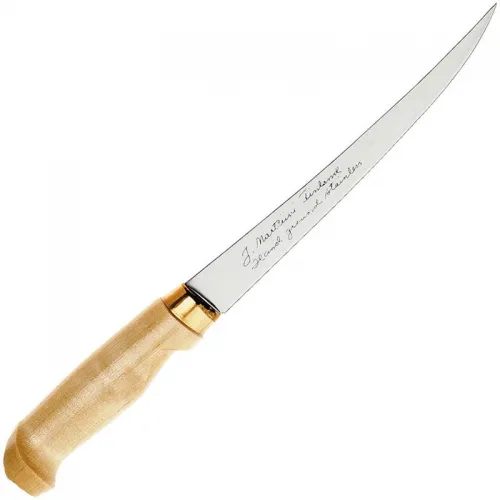 Marttiini 7.5" Classic Fish Filleting Knife Birch Handle Leather Sheath