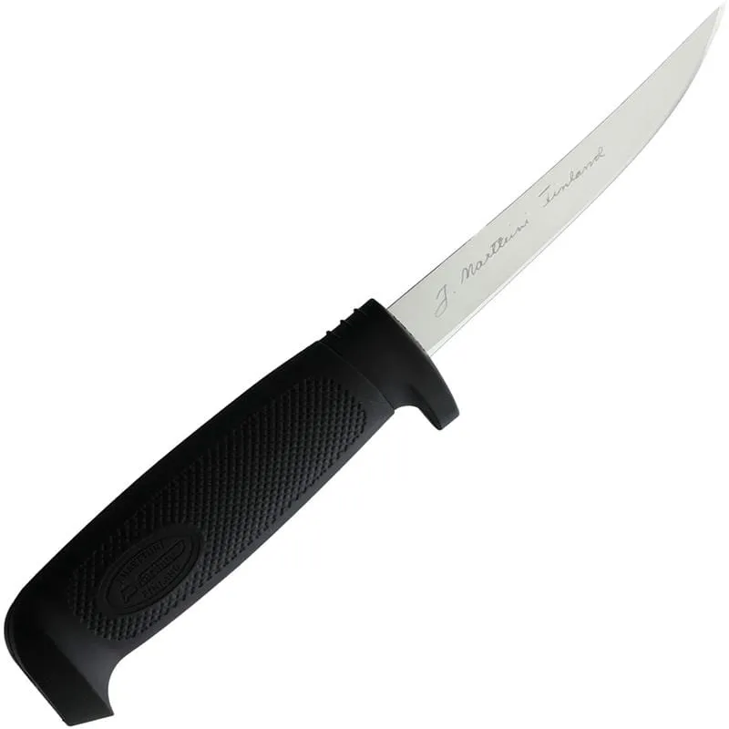 Marttiini 4" Basic Fish Filleting Knife Stainless Steel Blade Black Rubber Handle Cyclaire Knives and Tools
