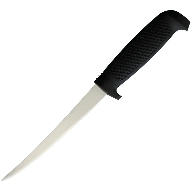 Marttiini 6" Fish Filleting Knife Black Rubber Handle Black Sheath Cyclaire Knives and Tools