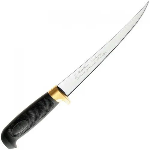Marttiini 7.5" Condor Fish Filleting Knife Rubber Handle Leather Sheath