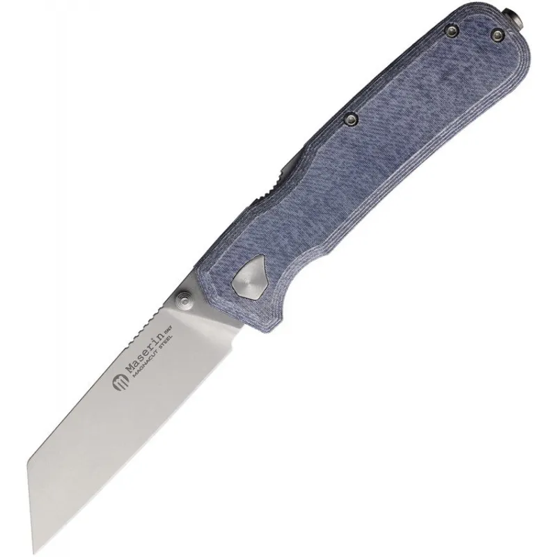 Maserin 631 Pulse Folding Knife - 3.15" MagnaCut Tanto Blade Demin Jeans Micarta Handle Cyclaire Knives and Tools