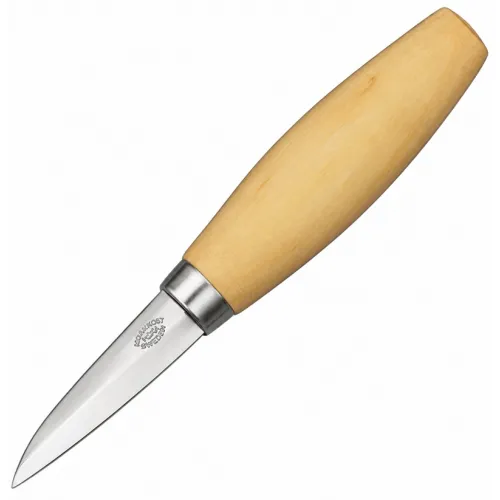 Morakniv 120 Wood Carving Knife – Carbon Steel 60mm Blade, Birch Handle, Scandi Grind Precision Whittling Tool