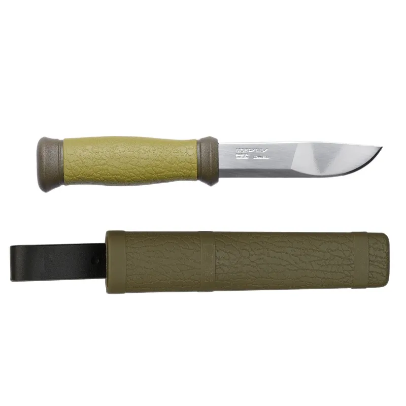 Morakniv 2000 All Purpose Outdoor Knife - 4.29" Stainless Steel Blade Green Handle and Sheath Cyclaire Knives and Tools