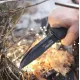Morakniv Bushcraft Survival Knife Black - 4.1" Black Carbon Steel Blade Fire Steel and Knife Sharpener Cyclaire Knives and Tools