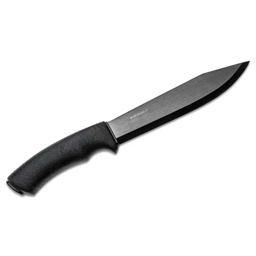 Morakniv Pathfinder Knife - 6.75" Black Carbon Steel Blade Rubber Handle MOLLE Sheath