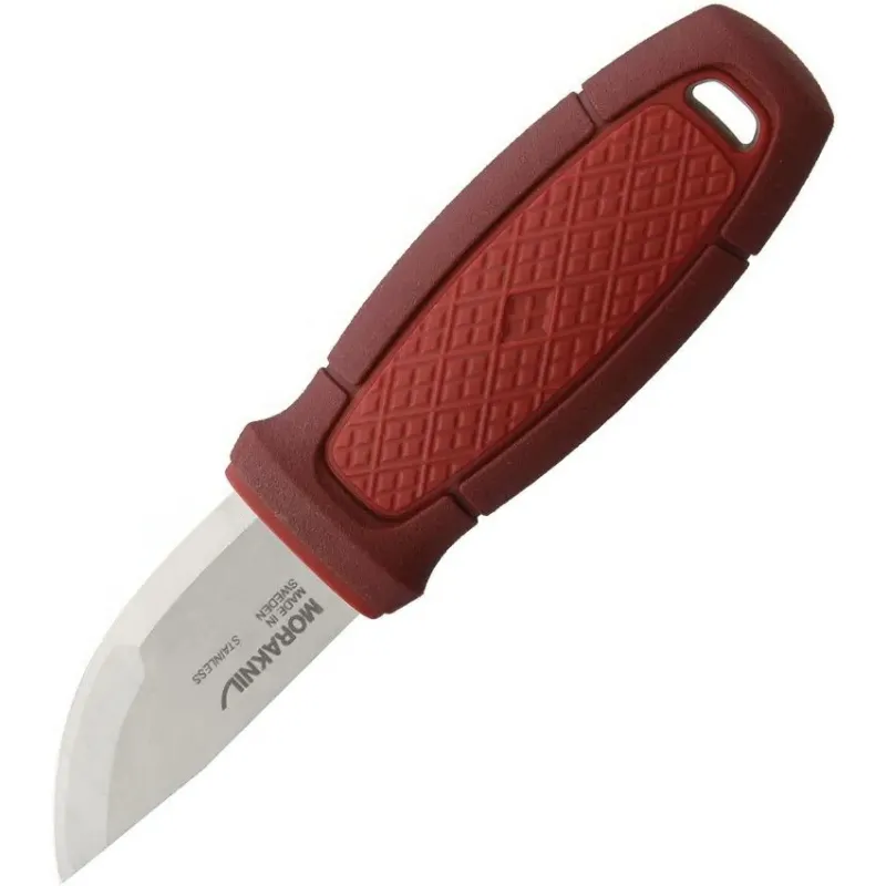 Morakniv Eldris Red Neck Knife - 2.2" Stainless Steel Blade Red Handle and Sheath Cyclaire Knives and Tools