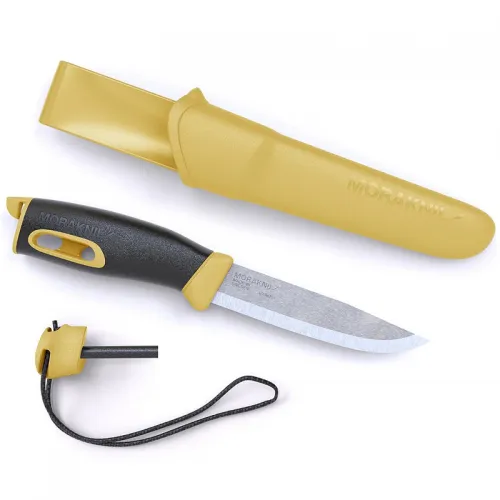 Morakniv Companion Spark Yellow - 4.1" Stainless Steel Blade Integrated Fire Starter