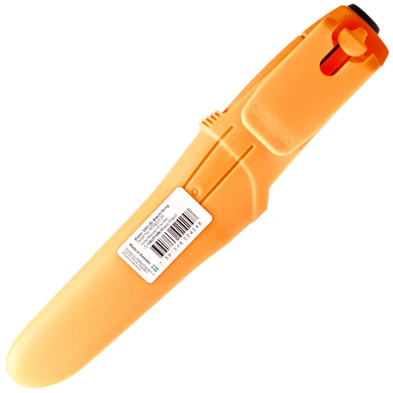 Morakniv Basic 546 Limited Edition Knife - 3.5" Stainless Steel Blade Black and Orange Handle Cyclaire Knives and Tools
