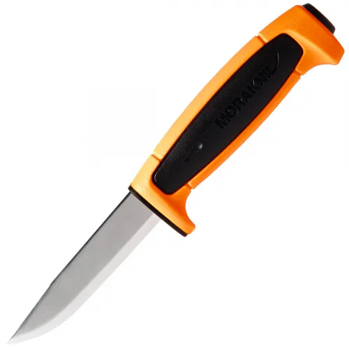 Morakniv Basic 546 Limited Edition Knife - 3.5" Stainless Steel Blade Black and Orange Handle