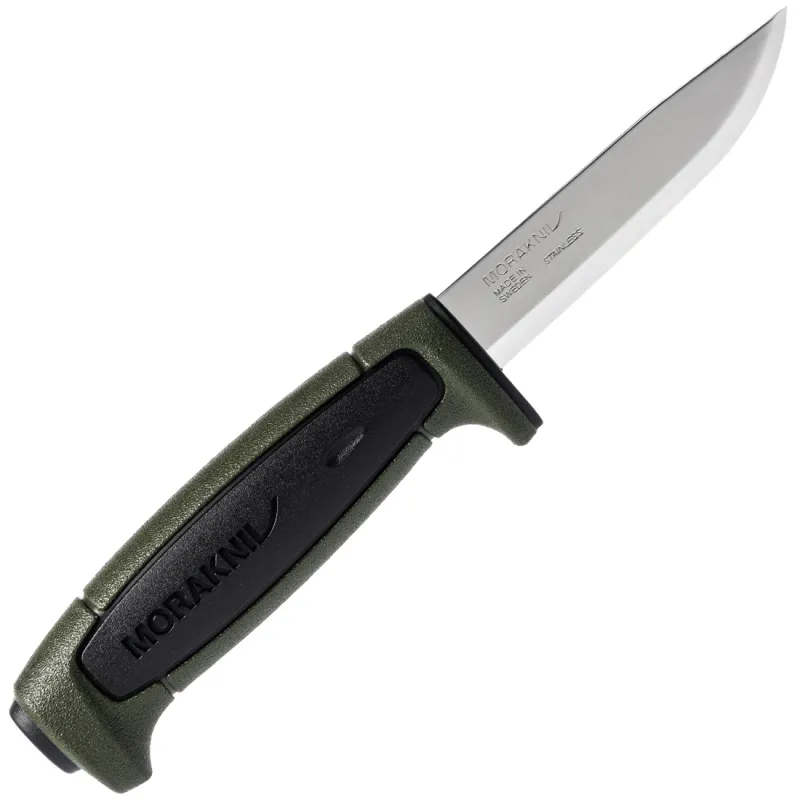Morakniv Basic 546 Limited Edition Knife - 3.5" Stainless Steel Blade Black and Military Green Handle Cyclaire Knives and Tools