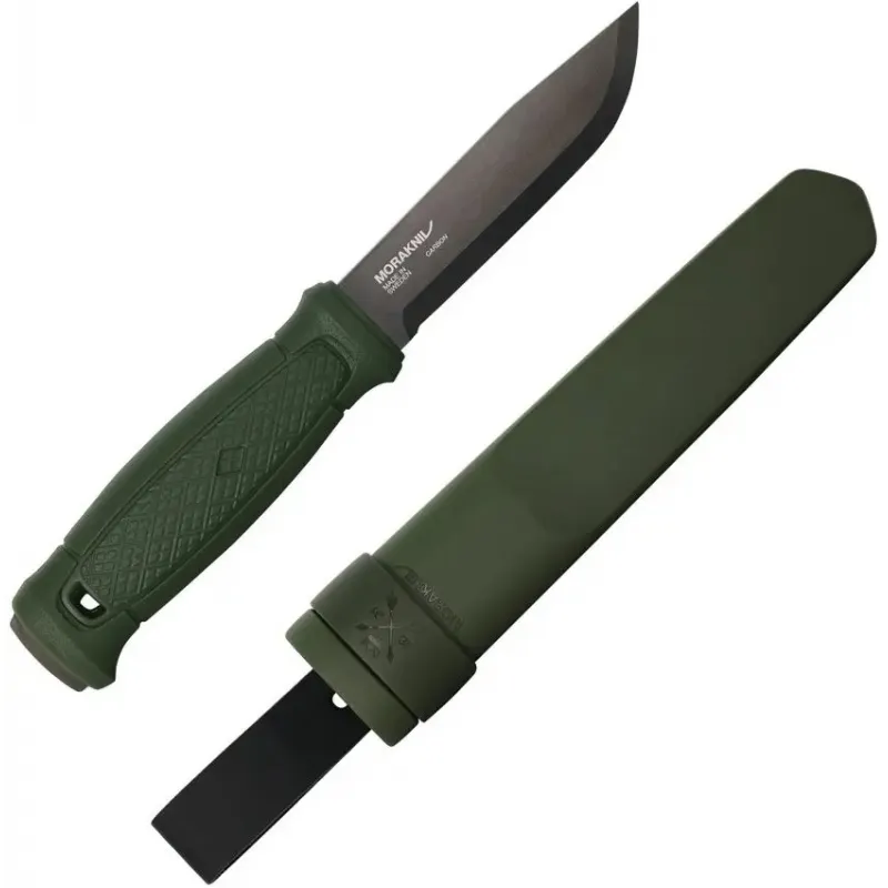 Morakniv Garberg Green - 4.3" Carbon Steel Black Blade Green Handle and Sheath Cyclaire Knives and Tools