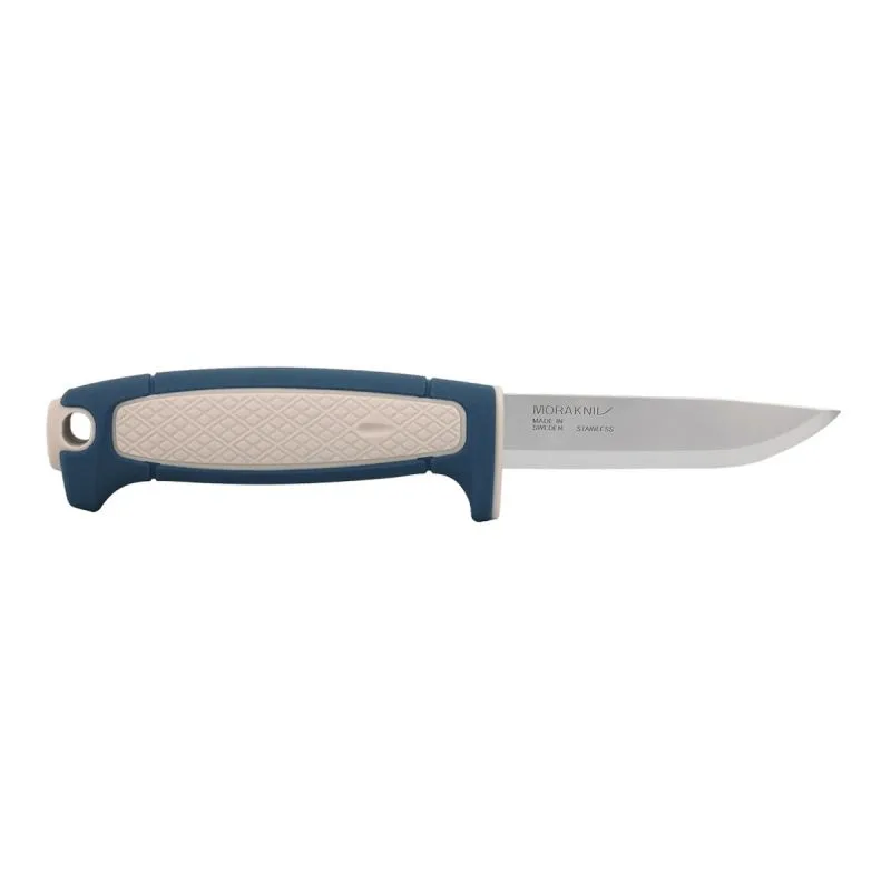 Morakniv Risberg Blueberries Fixed Blade Knife - 3.58" 12C27 Stainless Steel Blade Blue and Beige Handle Cyclaire Knives and Tools