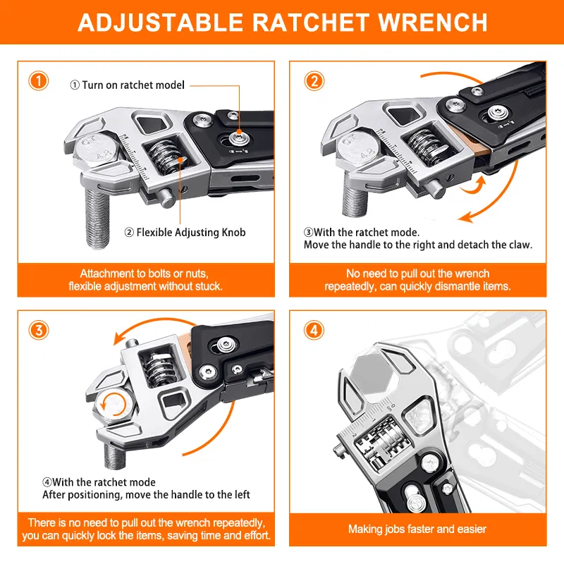 Nextool Walker W40 Adjustable Wrench MultiTool Cyclaire Knives and Tools