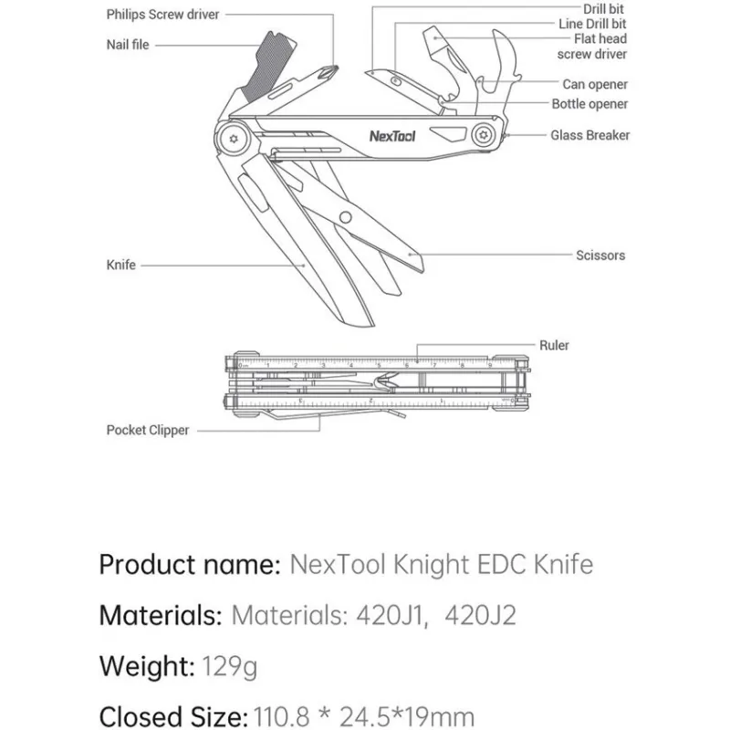 NexTool Knight Multi-Tool  Cyclaire Knives and Tools