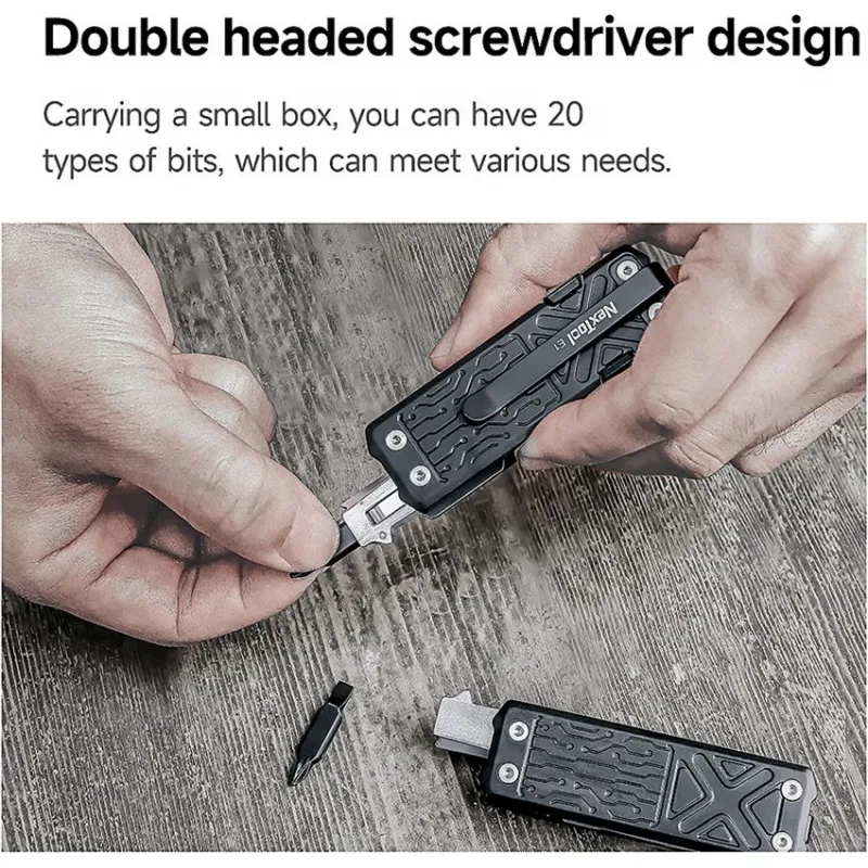 NexTool 10 Double Ended Magnetic Bits for Flagship Captain and Pocket Tool E1 Cyclaire Knives and Tools