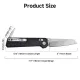 NexTool Knight K40 Folding Knife with 4mm Bit Driver – 3" Sandvik 14C28N Blade Black G10 Handle Cyclaire Knives and Tools
