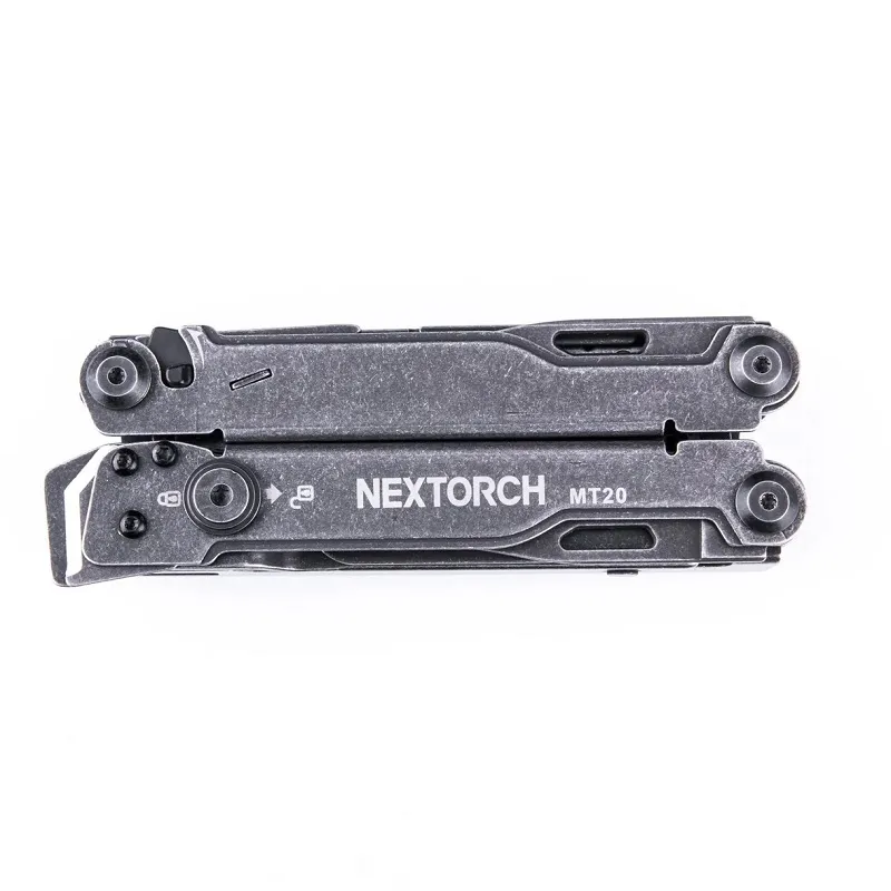 NexTorch Pioneer MT20 MultiTool Stone Grey - 15 Tools New Version Inc Glass Breaker Cyclaire Knives and Tools