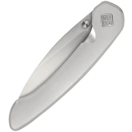 Ocaso Knives Seaton Large Pocket Knife - 2.75" Blade Silver Stainless Steel Handle