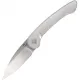 Ocaso Knives Seaton Large Pocket Knife - 2.75" Blade Silver Stainless Steel Handle Cyclaire Knives and Tools