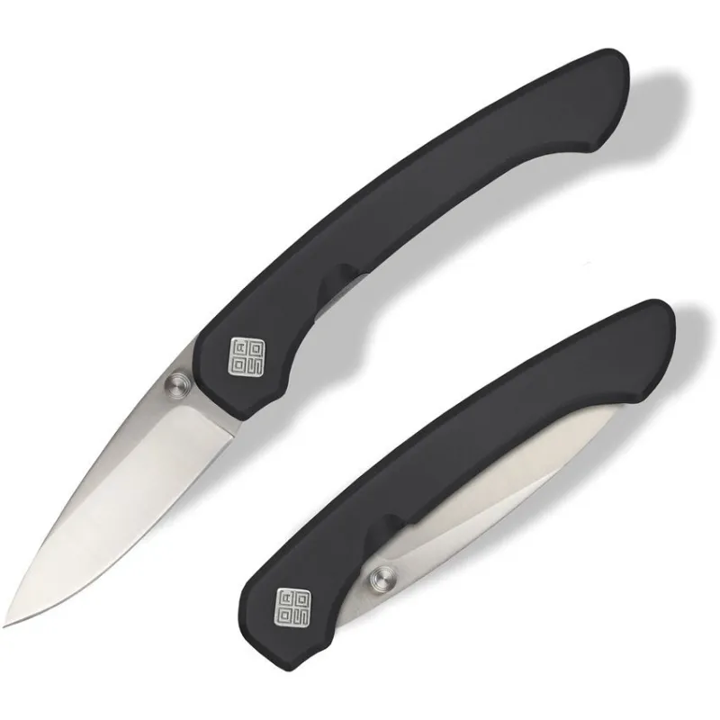 Ocaso Knives Seaton Mini Pocket Knife - 2.38" Blade Black PVD Coated Stainless Steel Handle Cyclaire Knives and Tools