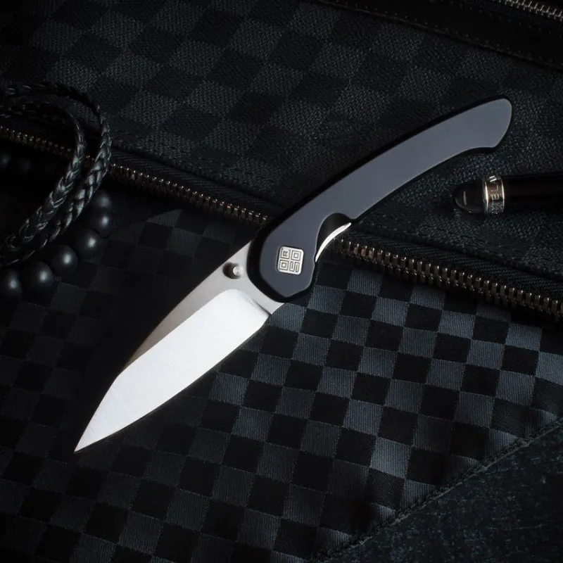 Ocaso Knives Seaton Mini Pocket Knife - 2.38" Blade Black PVD Coated Stainless Steel Handle Cyclaire Knives and Tools