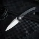 Ocaso Knives Seaton Mini Pocket Knife - 2.38" Blade Black PVD Coated Stainless Steel Handle Cyclaire Knives and Tools