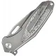 OKnife Freeze 5L Titanium Pocket Knife - 2.63" Bohler M390 Stainless Steel Blade Grey Hammered Titanium Handle Cyclaire Knives and Tools