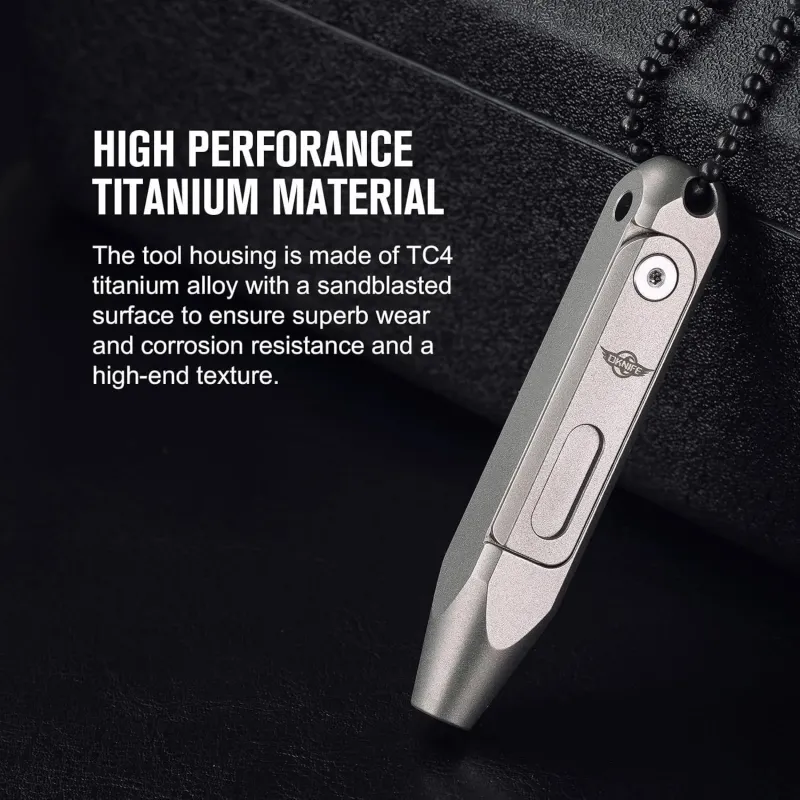 Oknife Otacle D1 Screwdriver Set Pocket Tool - 8 Sizes of Screwdriver Bits Grey Titanium Cyclaire Knives and Tools
