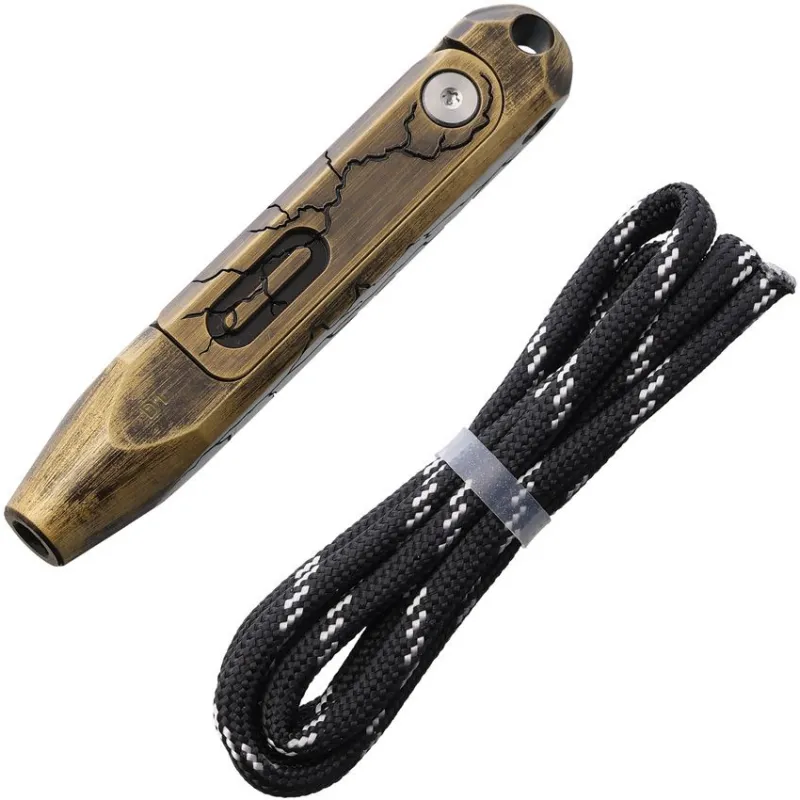 Oknife Otacle D1 Cracked Brass Pocket Tool - 8 Sizes of Hex Bits Cracked Brass Construction Cyclaire Knives and Tools