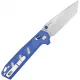 Oknife Rubato Rail Lock Folding Knife - 3.5" 154CM Tactical Tanto Blade Blue G10 Handle Cyclaire Knives and Tools