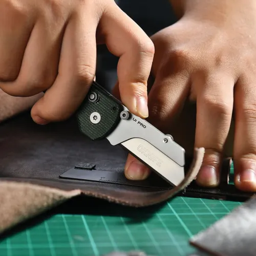 Oknife Otacle U1 Pro Folding Utility Knife - 2.23" SK5 Razor Blade Screwdriver Green Micarta Handle