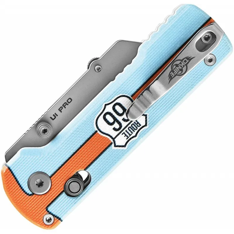 Oknife Otacle U1 Pro Folding Utility Knife - 2.23" SK5 Razor Blade Screwdriver Route 66 Handle Artwork  Cyclaire Knives and Tools