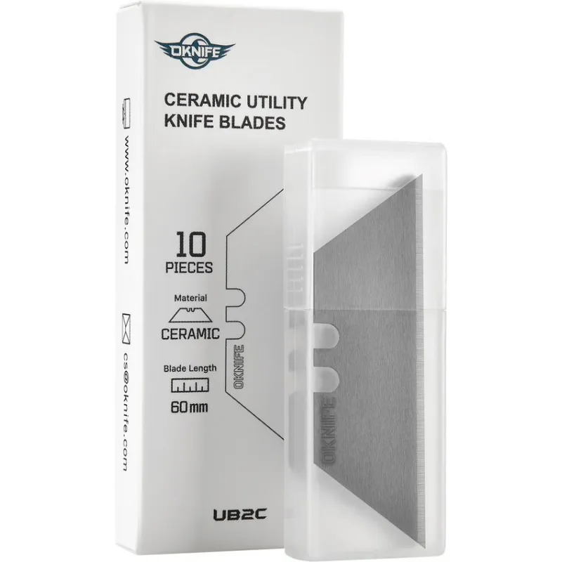 OKnife Ceramic Utility Blades Black - Pack of 10 Cyclaire Knives and Tools