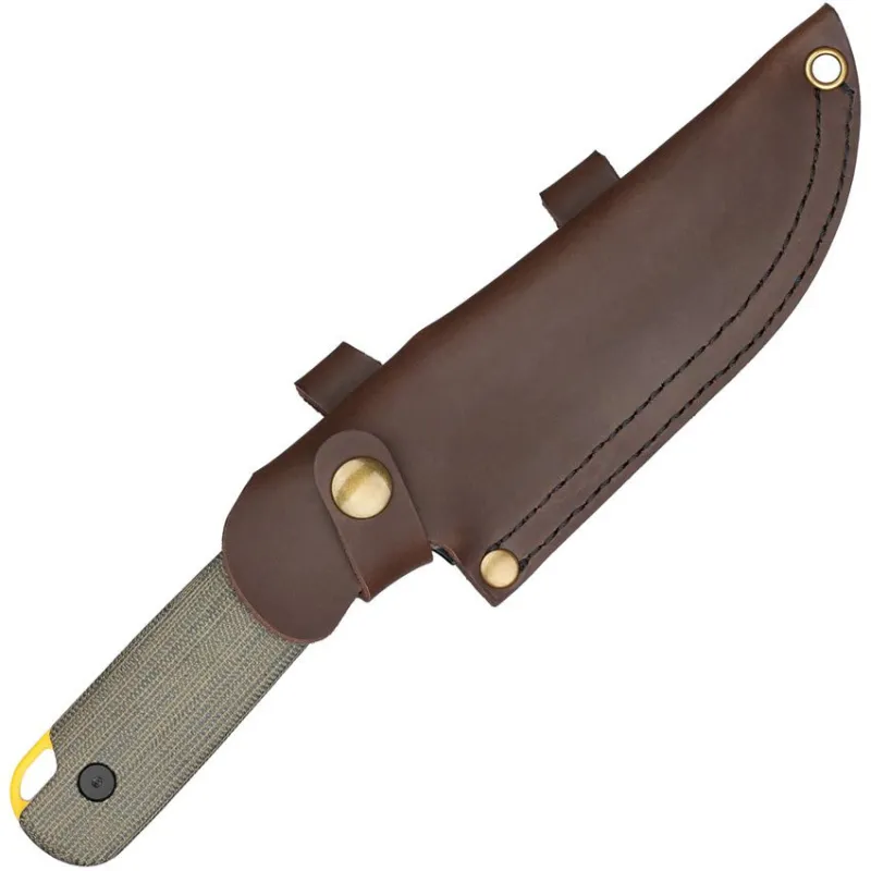 Oknife Fortitude 2 Fixed Blade Knife  - 4" Black CPM-S35VN Stainless Blade Green Micarta Handle Cyclaire Knives and Tools