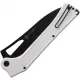Ontario Camp Plus Folding Knife - 5.5" Black Powder Coated Cleaver Blade White Handle Cyclaire Knives and Tools