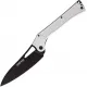 Ontario Camp Plus Folding Knife - 5.5" Black Powder Coated Cleaver Blade White Handle Cyclaire Knives and Tools