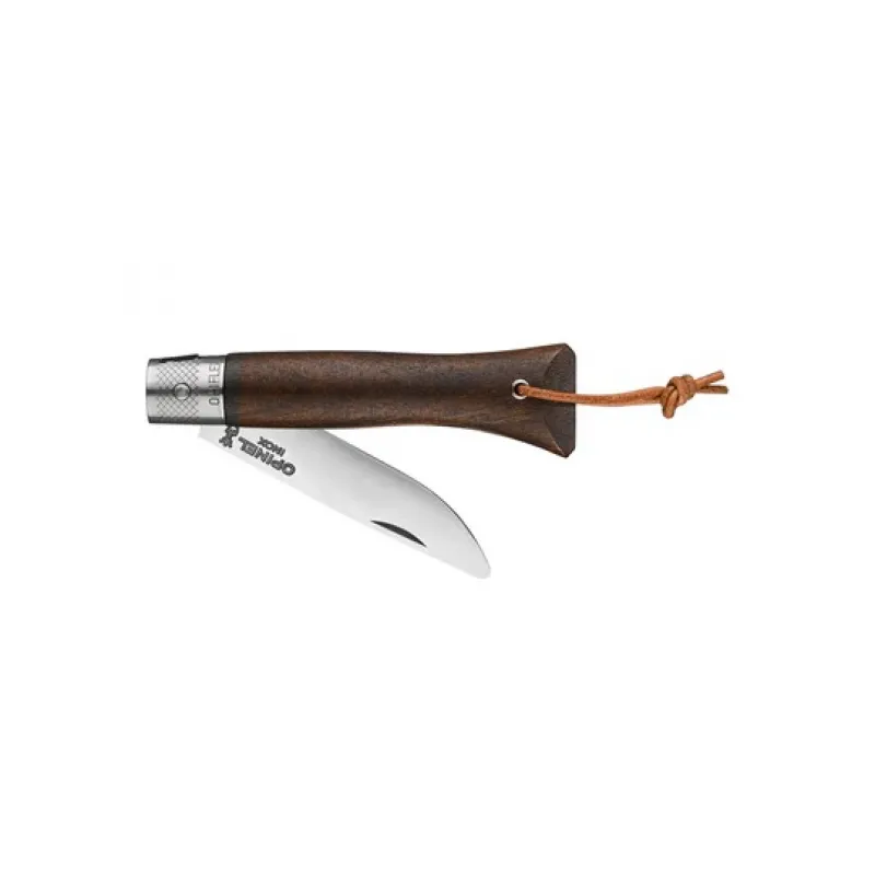 Opinel Neo6 Opiflex UK EDC Folding Knife - 2.75" Stainless Steel Rounded Tip Blade Black Walnut Wood Handle Cyclaire Knives and Tools