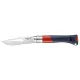 Opinel No.9 Ocean Red Water Sports Knife - 3.54" Part Serrated Blade with Marlin Spike Red Grey Handle  Cyclaire Knives and Tools