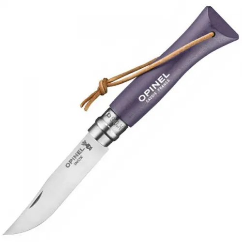 Opinel No. 6 Violet Grey Colorama Pocket Knife - 2.75" Stainless Steel Blade