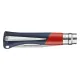 Opinel No.9 Ocean Red Water Sports Knife - 3.54" Part Serrated Blade with Marlin Spike Red Grey Handle  Cyclaire Knives and Tools