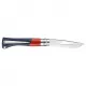 Opinel No.9 Ocean Red Water Sports Knife - 3.54" Part Serrated Blade with Marlin Spike Red Grey Handle  Cyclaire Knives and Tools