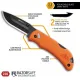 Outdoor Edge Razor Mini Lockback Knife Orange - 2.2" Replaceable Black Coated 420J2 DP Blade Orange ABS Handle Cyclaire Knives and Tools