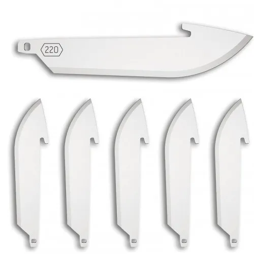 Outdoor Edge 2.2" Drop Point Replacement Blades 6 Pack Stainless Steel